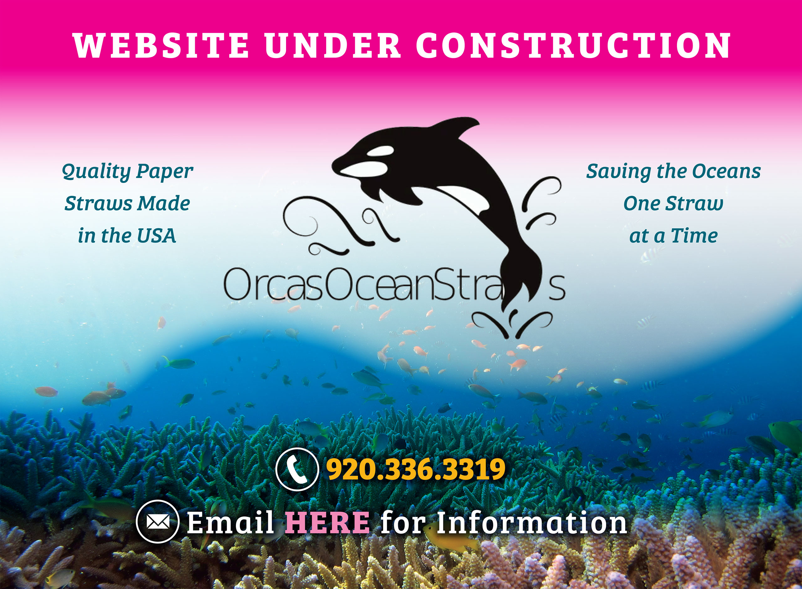 Orca's Ocean Straws Website Coming Soon